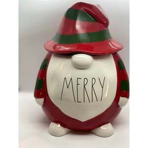 Rae Dunn MERRY Christmas Gnome- Ceramic